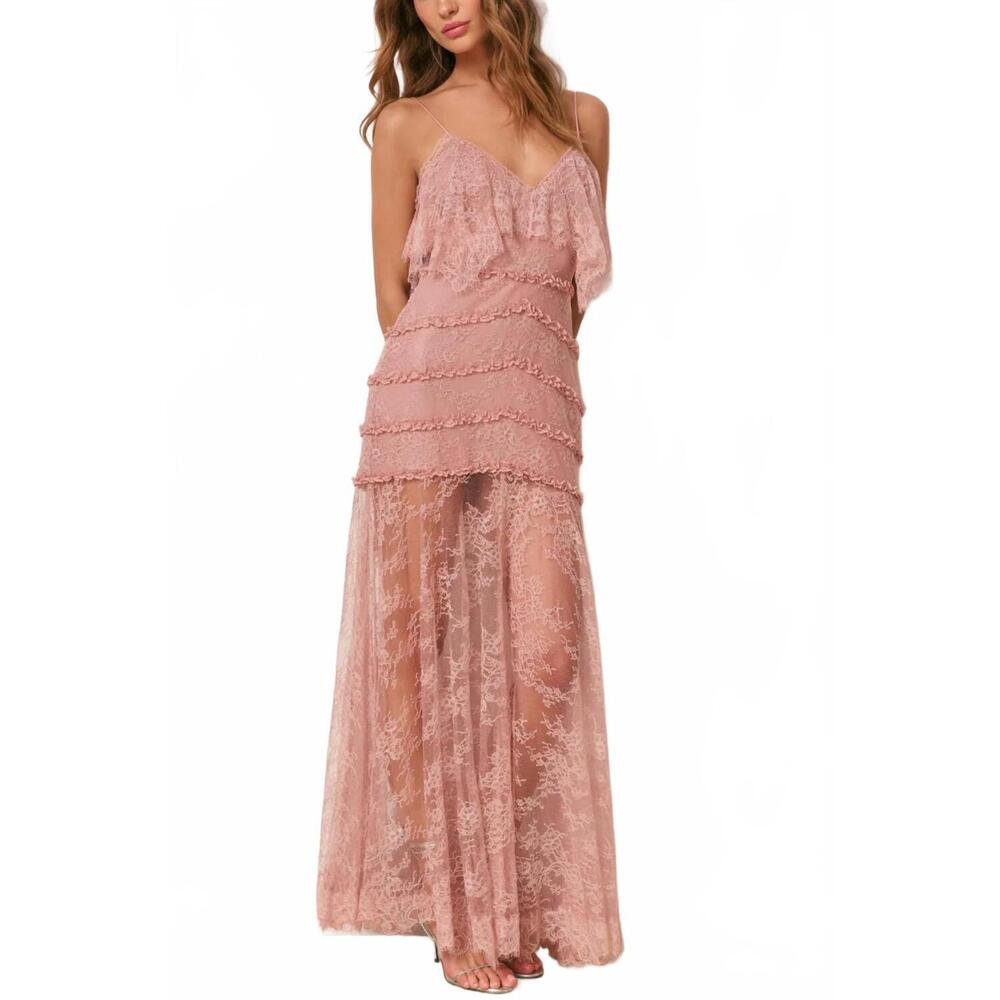 NEW LOVESHACKFANCY sandy dress in dusty pink